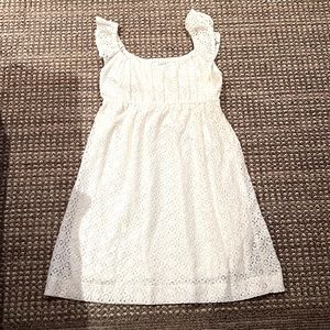 White/Cream dainty crochet-looking Dress
